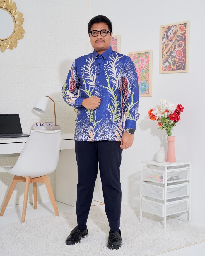 Baju Kemeja Batik Sultan 3.0 - Sakti Royal Blue