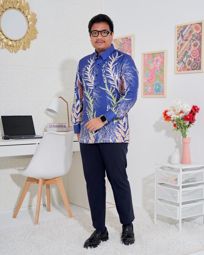 Baju Kemeja Batik Sultan 3.0 - Sakti Royal Blue - Image 2