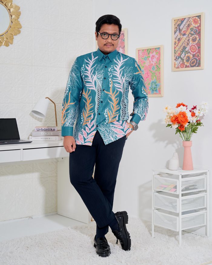 Baju Kemeja Batik Sultan 3.0 - Sakti Teal Tiffany