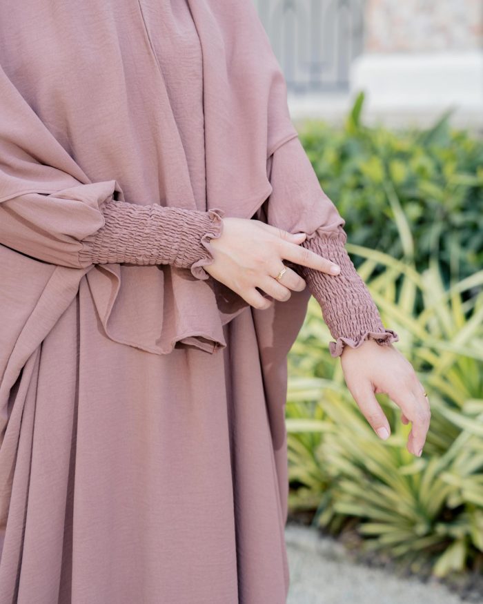 Abaya Kaftan Reyfa - Sepia Brown - Image 4