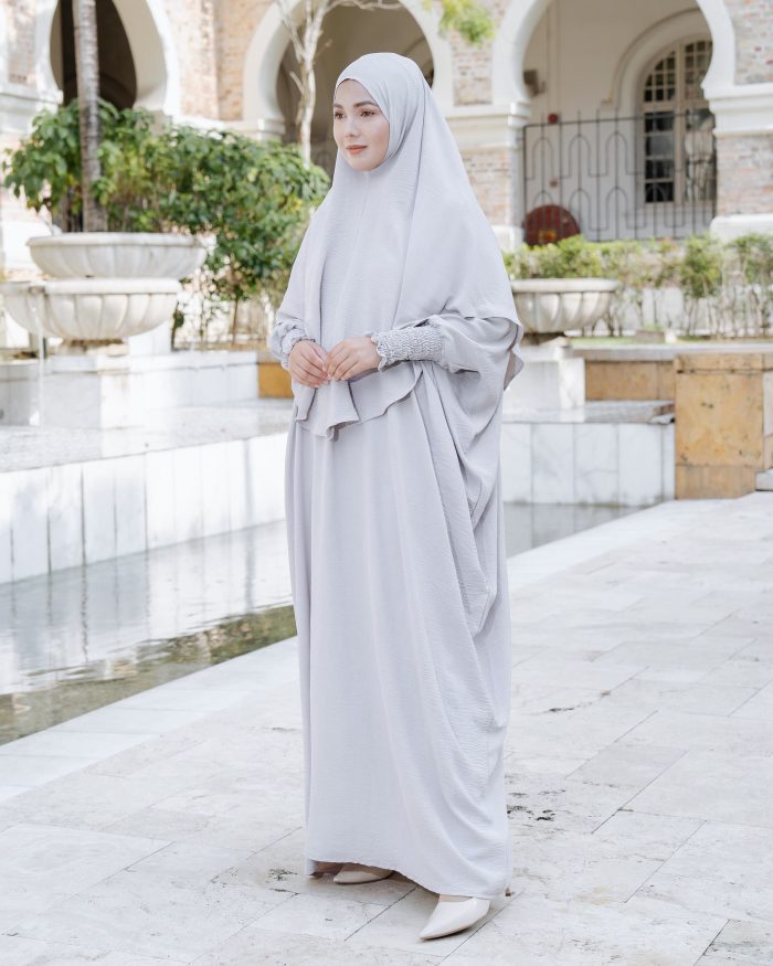 Abaya Kaftan Reyfa - Abalone Grey