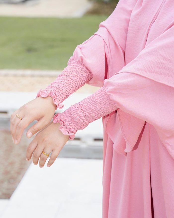 Abaya Kaftan Reyfa - Candy Pink - Image 4