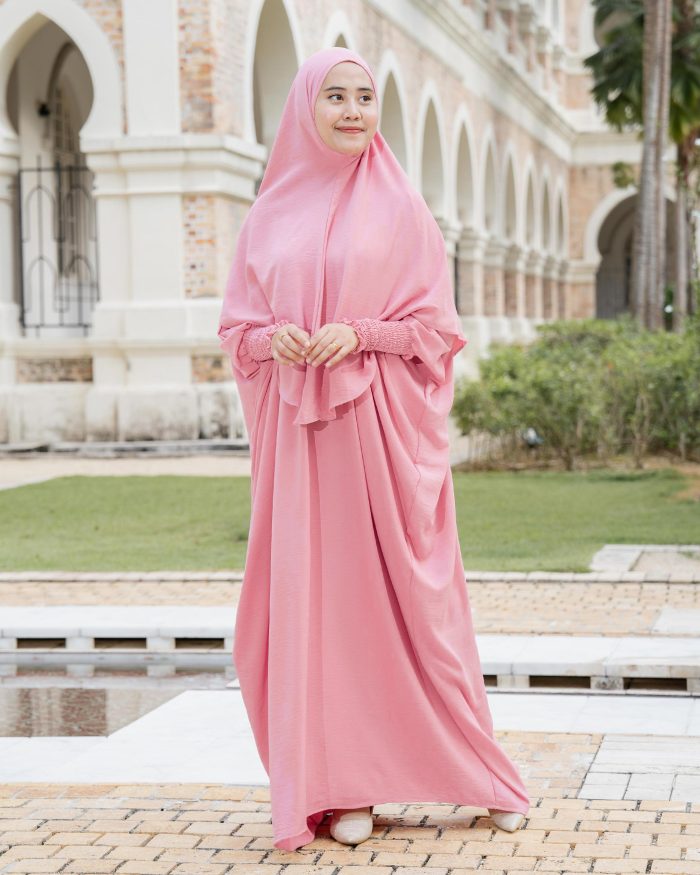 Abaya Kaftan Reyfa - Candy Pink - Image 3