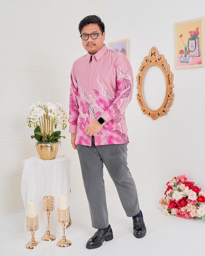 Baju Kemeja Batik Sultan 4.0 - Akasia Calla Pink