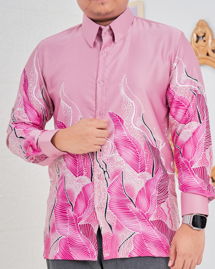 Baju Kemeja Batik Sultan 4.0 - Akasia Calla Pink - Image 5