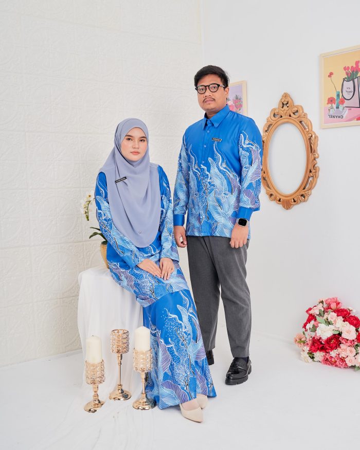 Baju Kemeja Batik Sultan 4.0 - Akasia Cobalt Blue - Image 5