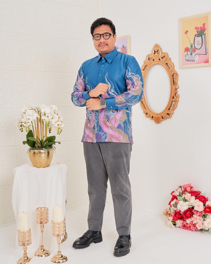 Baju Kemeja Batik Sultan 4.0 - Akasia Turquoise Cyan