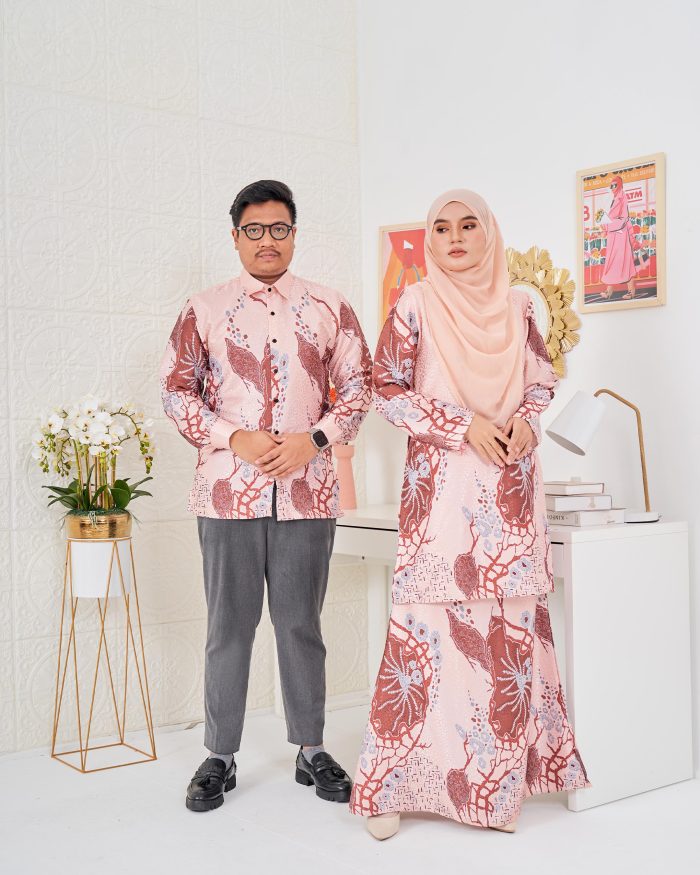 Baju Kemeja Batik Sultan 3.0 - Arjuna Light Peach - Image 5