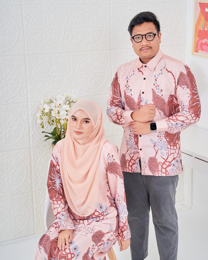 Baju Kemeja Batik Sultan 3.0 - Arjuna Light Peach - Image 4