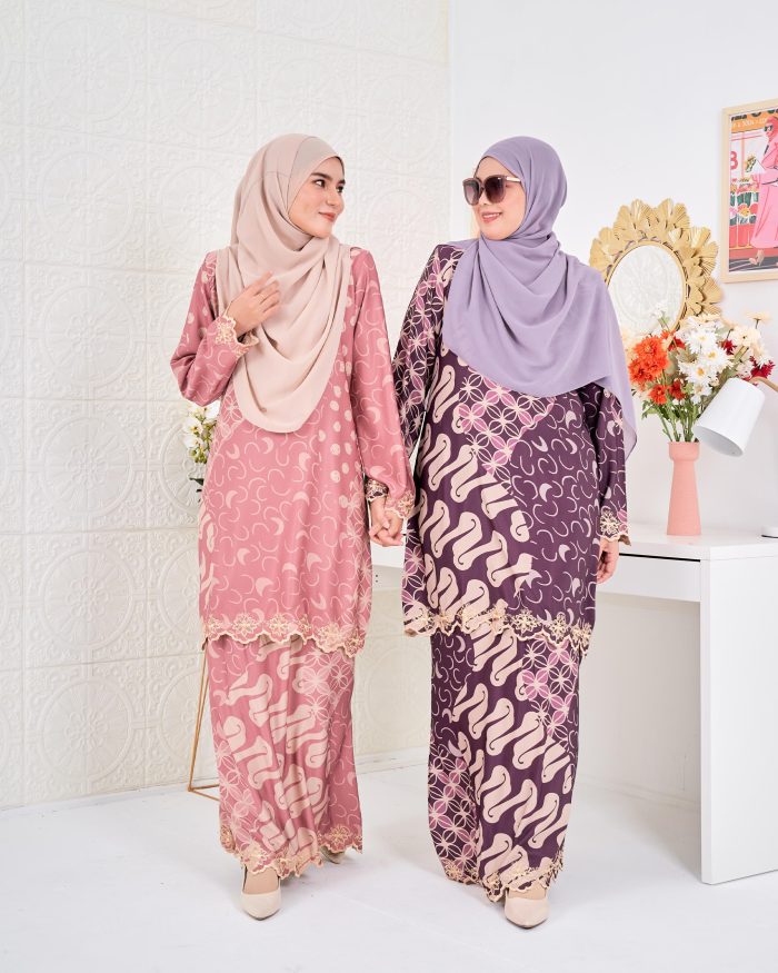 Baju Kurung Moden Batik Puteri Latifah Laluna X MCC - Orchid Pink - Image 6