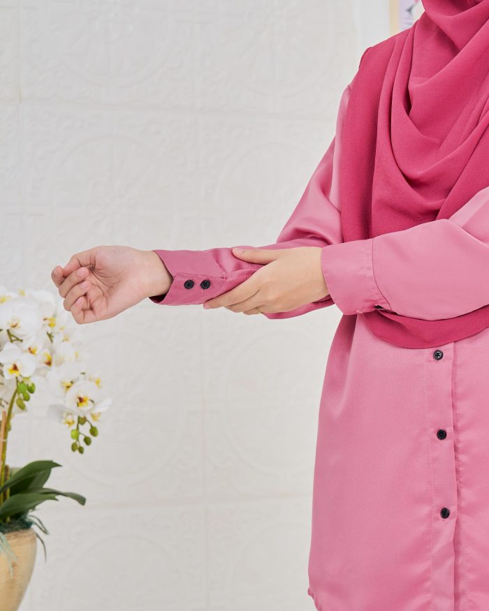 Blouse Satin Ruby - Rouge Pink - Image 4