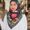 Tudung Bawal MCC Lifestyle x MyCare - Khat Palestine Black - Image 4