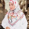 Tudung Bawal MCC Lifestyle x MyCare - Khat Palestine White - Image 4