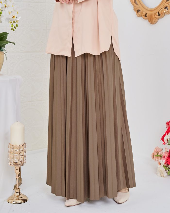 Skirt Pleated Ranee - Espresso Brown