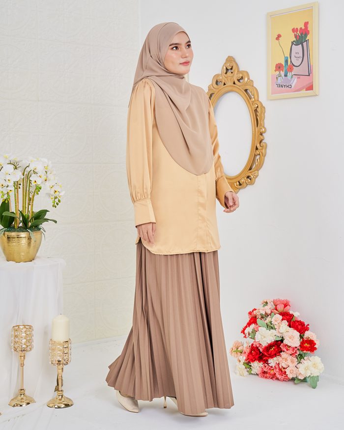 Blouse Satin Ramona - Gold Metallic