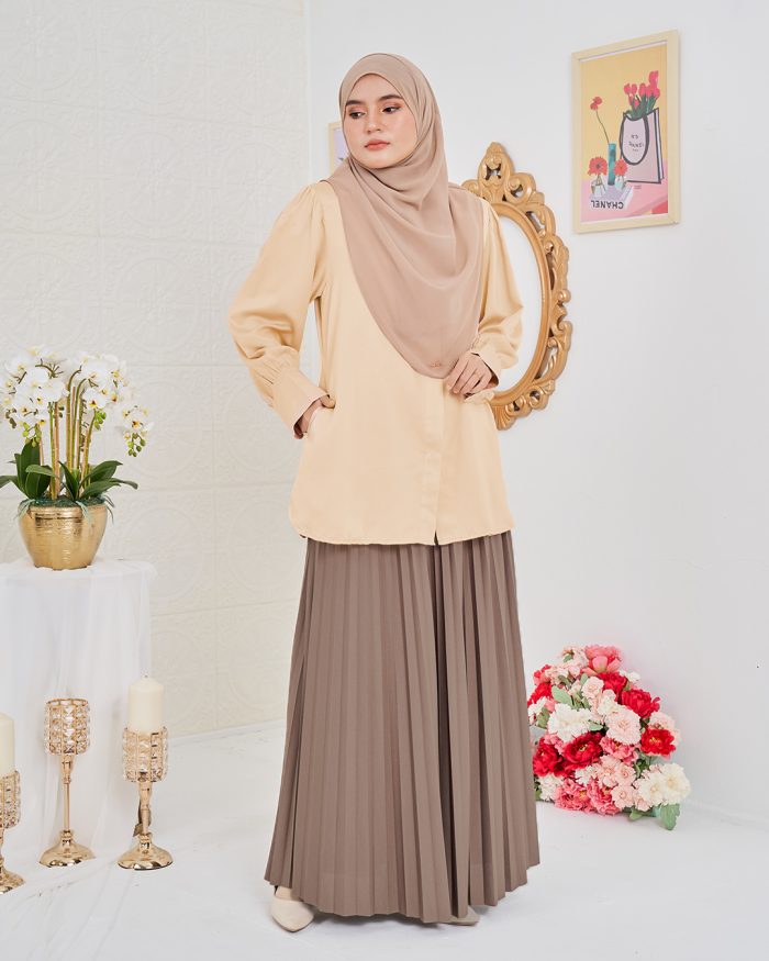 Blouse Satin Ramona - Egg Nog