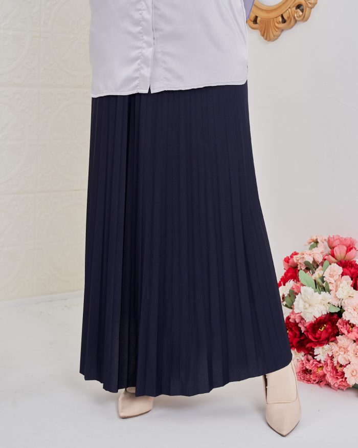 Skirt Pleated Ranee - Navy Blue