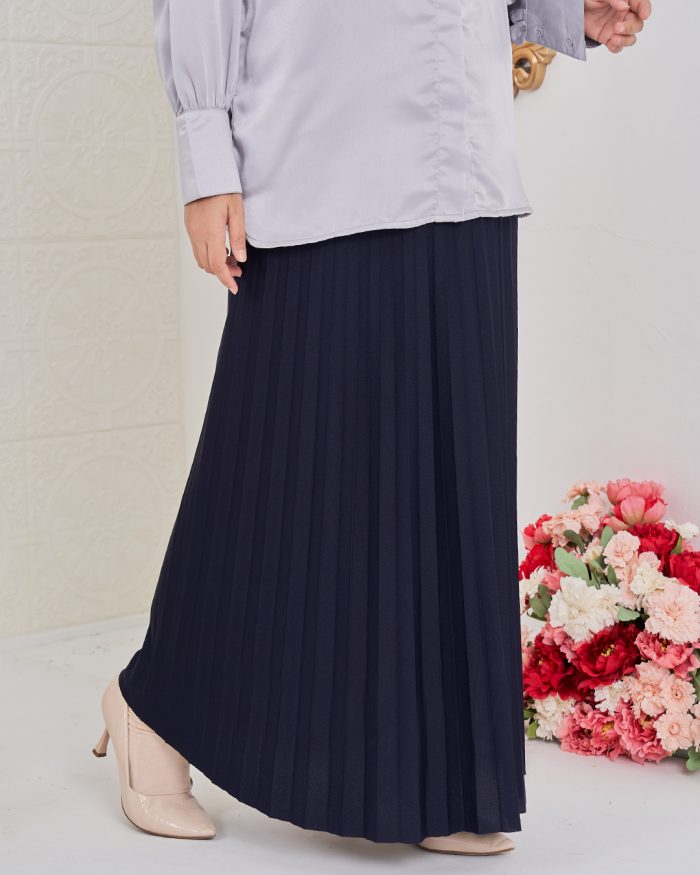 Skirt Pleated Ranee - Navy Blue - Image 2