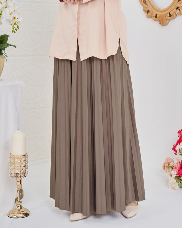 Skirt Pleated Ranee - Peanut Brown - Image 2