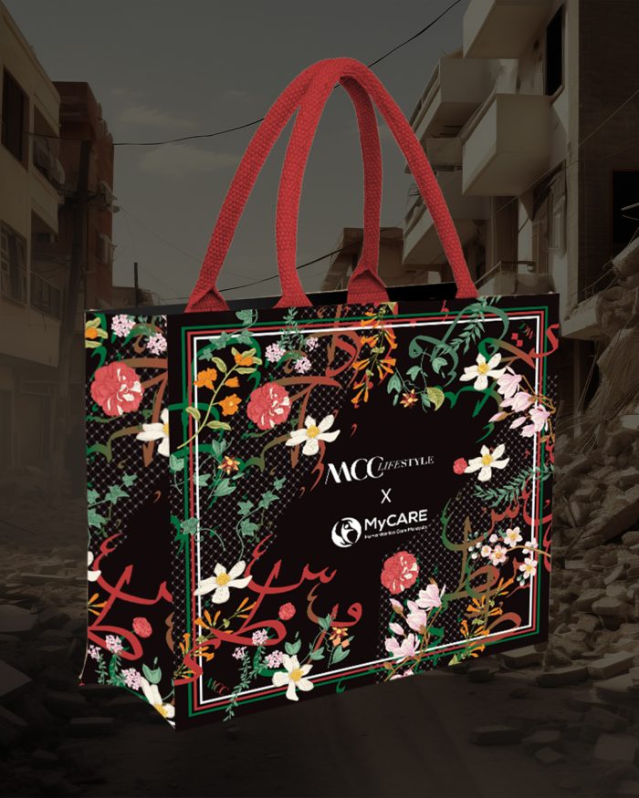 Tote Bag MCC Lifestyle x MyCare - Khat Palestine Black