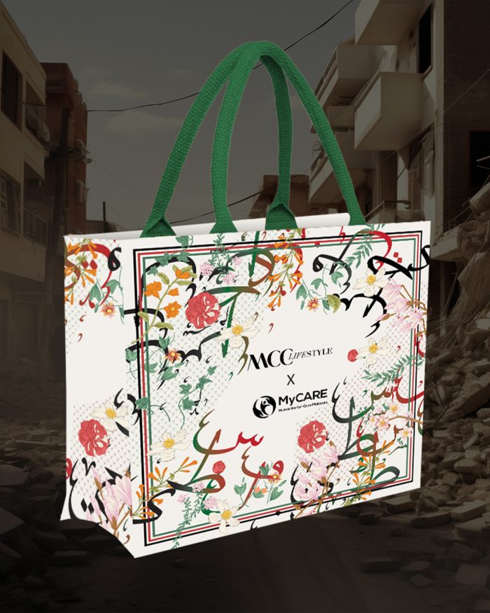 Tote Bag MCC Lifestyle x MyCare - Khat Palestine White