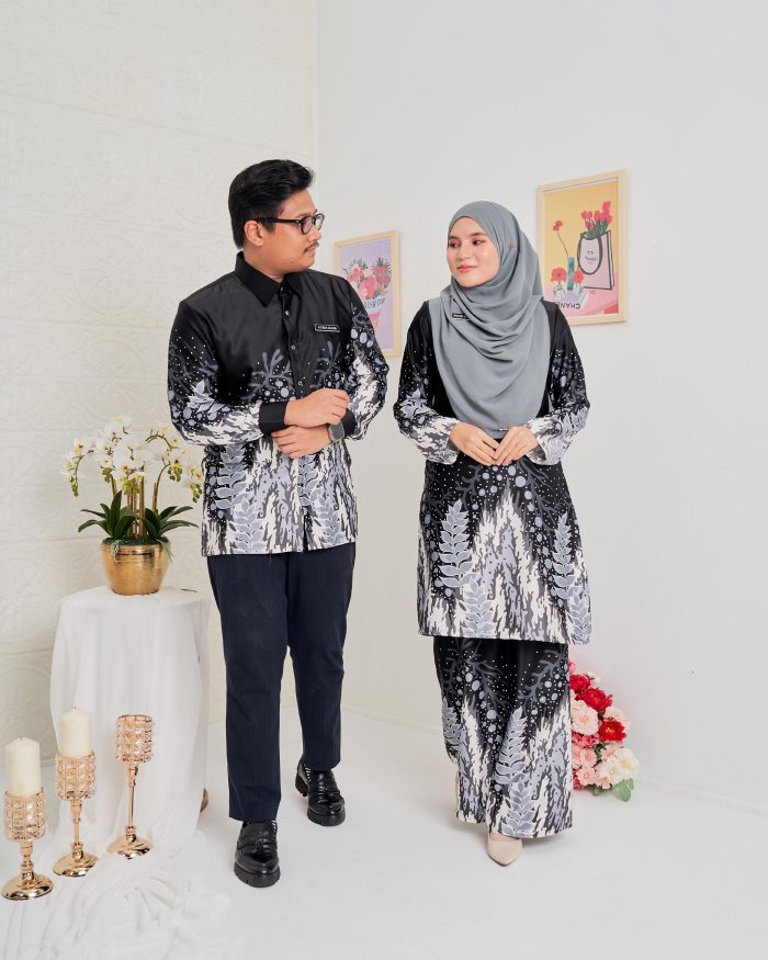 Baju Kemeja Batik Sultan 4.0 - Purnama Black Charcoal - Image 5