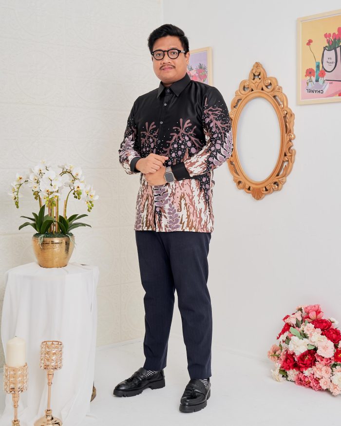 Baju Kemeja Batik Sultan 4.0 - Purnama Sable Black