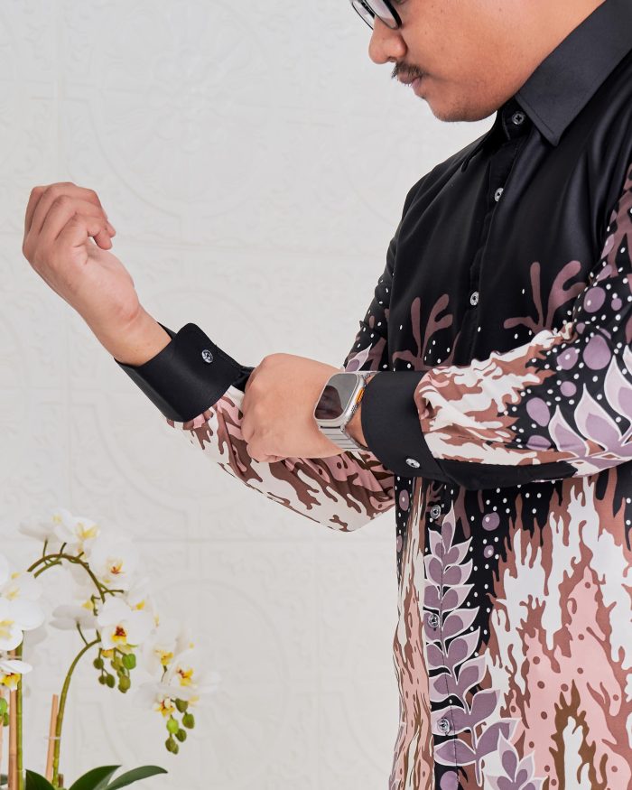 Baju Kemeja Batik Sultan 4.0 - Purnama Sable Black - Image 5