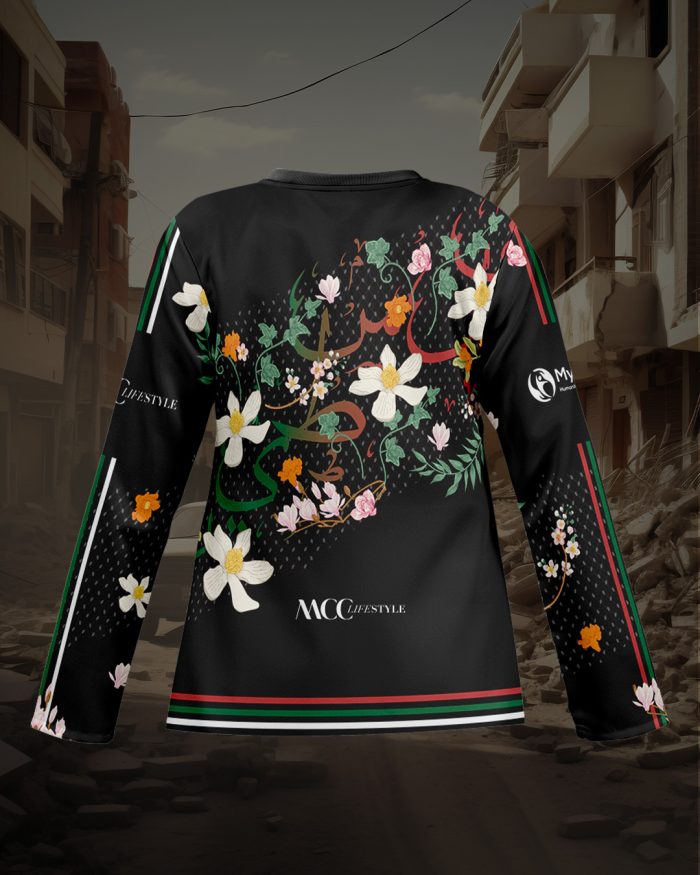 Jersey MCC Lifestyle X MyCare Kids Long Sleeve – Palestine Khat Black - Image 2