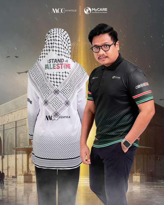 Men Jersey Polo MCC Lifestyle X MyCare - Keffiyeh Palestine - Image 3