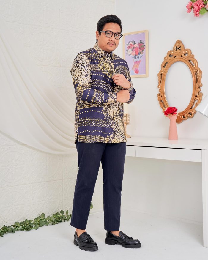 Baju Kemeja Batik Sultan 5.0 - Indera Deep Blue