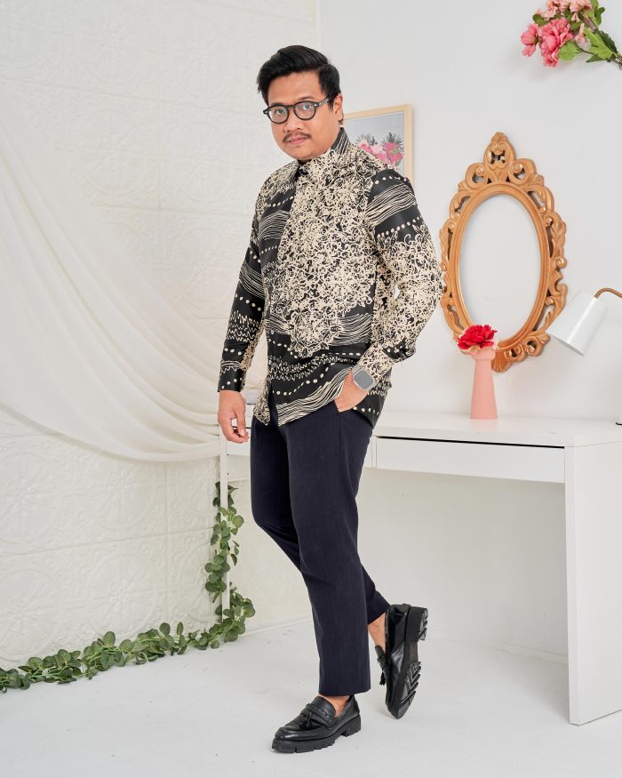 Baju Kemeja Batik Sultan 5.0 - Indera Sable Black