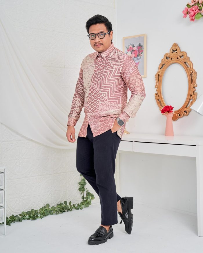 Baju Kemeja Batik Sultan 5.0 - Kayangan Blush Pink