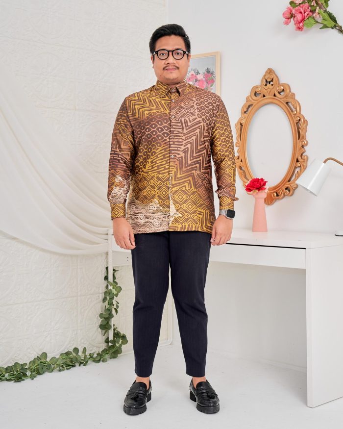 Baju Kemeja Batik Sultan 5.0 - Kayangan Hazelnut Brown - Image 3