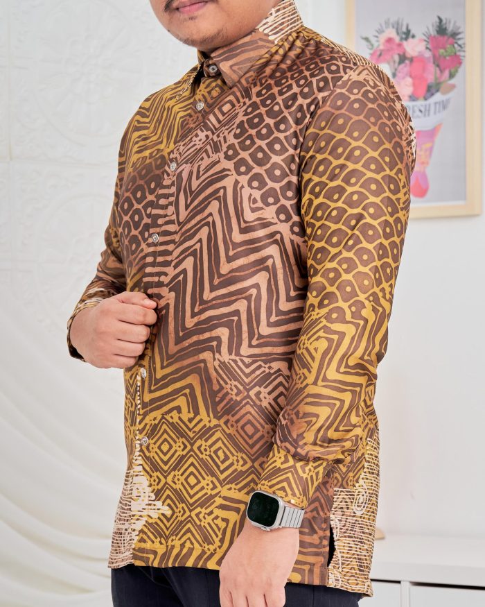 Baju Kemeja Batik Sultan 5.0 - Kayangan Hazelnut Brown - Image 4