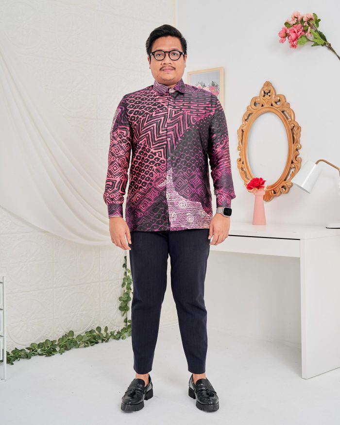 Baju Kemeja Batik Sultan 5.0 - Kayangan Luxury Purple - Image 3