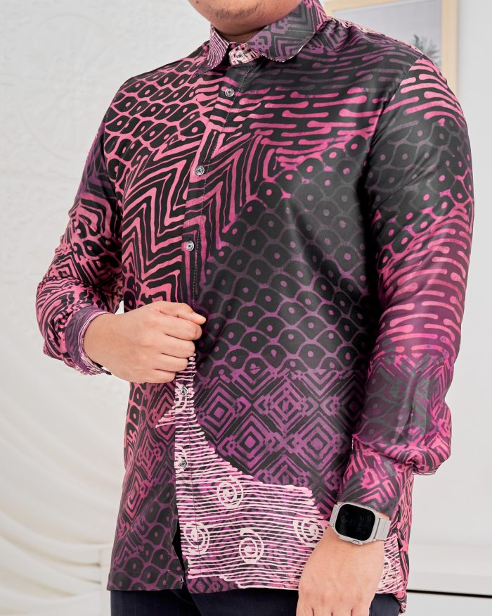 Baju Kemeja Batik Sultan 5.0 - Kayangan Luxury Purple - Image 4