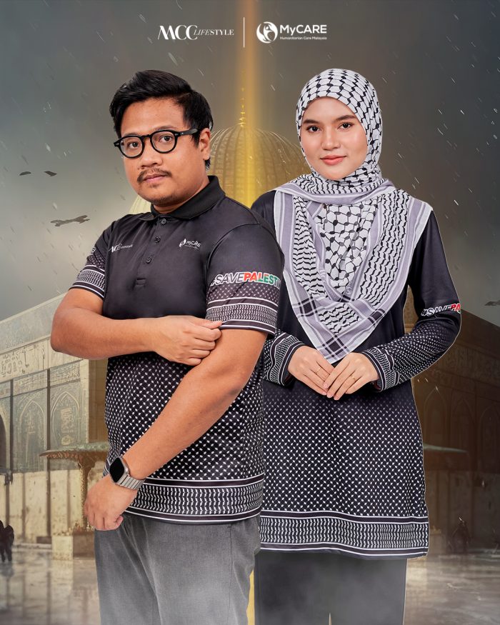 Muslimah Jersey MCC Lifestyle X MyCare - Keffiyeh Black - Image 4