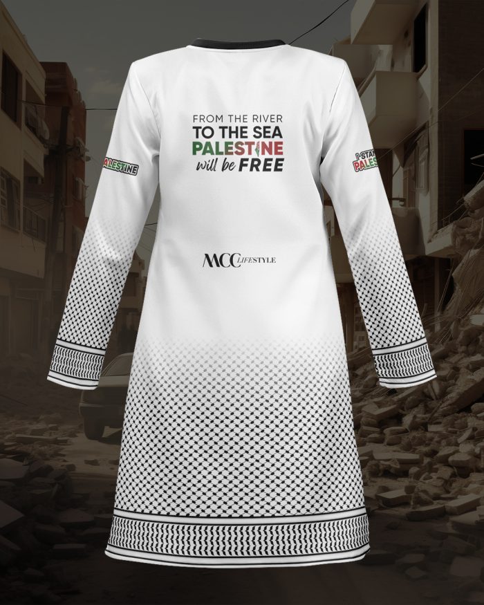 Muslimah Jersey MCC Lifestyle X MyCare - Keffiyeh White - Image 3