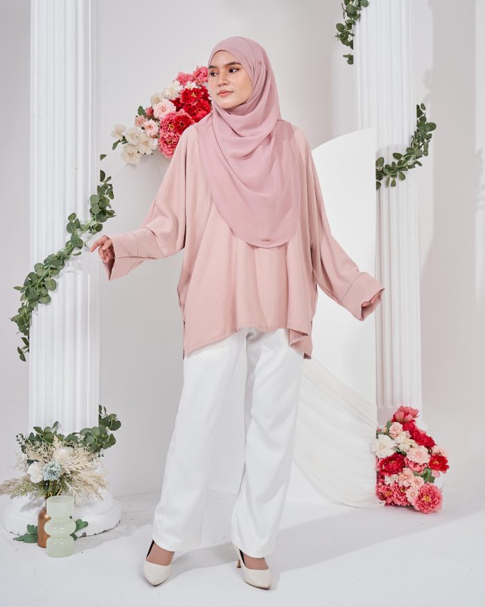 Ruby Baggy Top Ironless - Ballet Pink