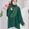 Ruby Baggy Top Ironless - Emerald Green - Image 2