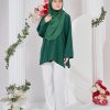 Ruby Baggy Top Ironless - Emerald Green - Image 5