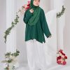 Ruby Baggy Top Ironless - Emerald Green
