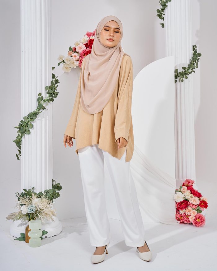 Ruby Baggy Top Ironless - Khaki