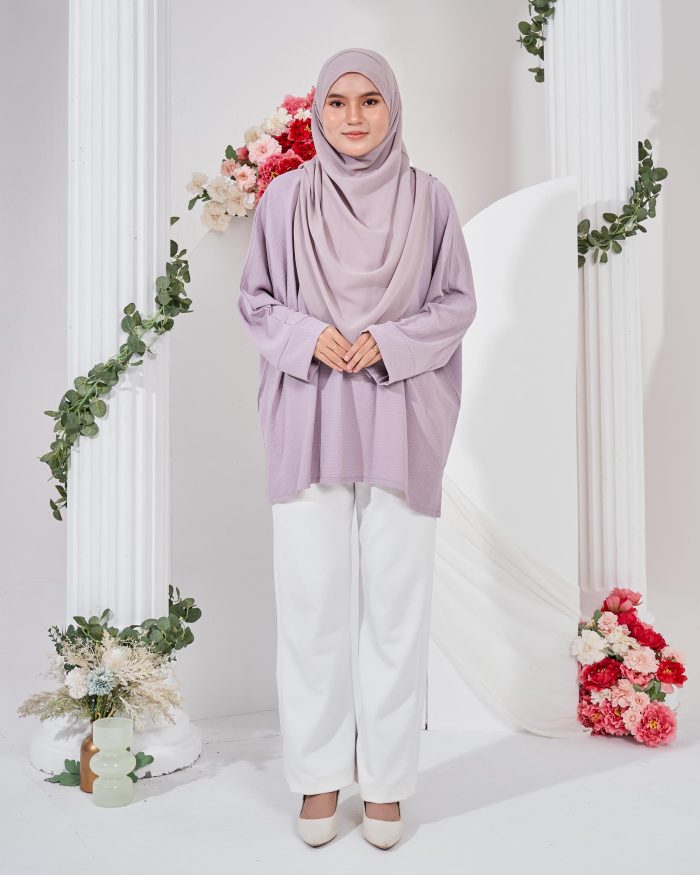 Ruby Baggy Top Ironless - Light Lavendar