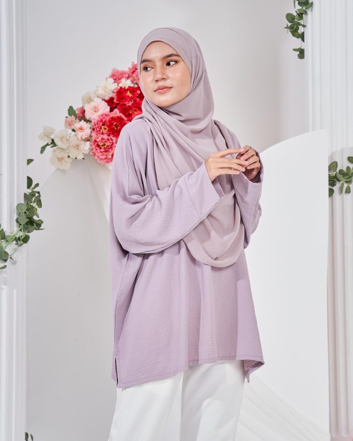 Ruby Baggy Top Ironless - Light Lavendar - Image 2