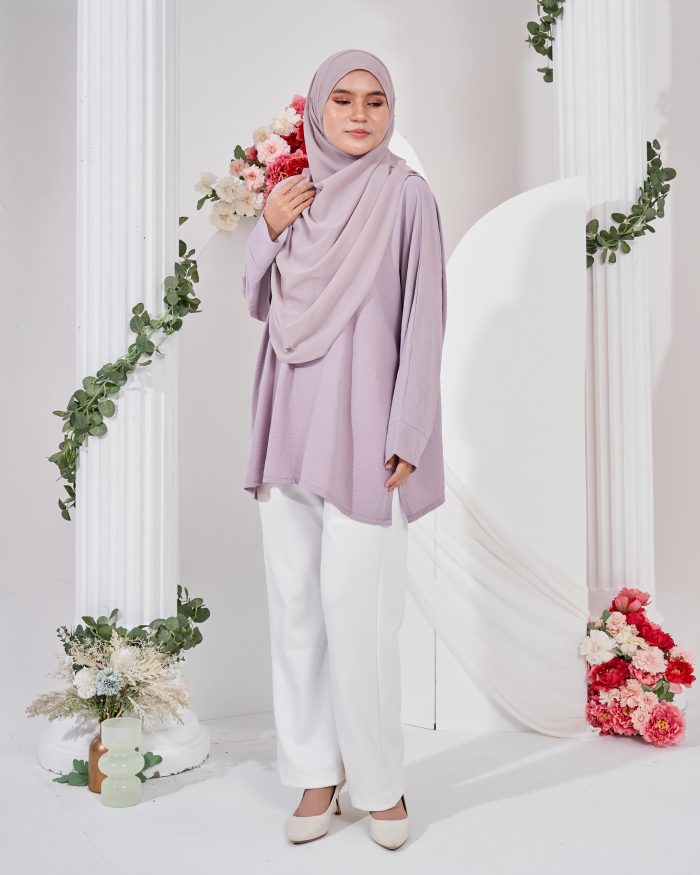 Ruby Baggy Top Ironless - Light Lavendar - Image 5