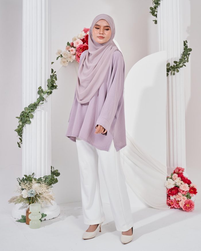 Ruby Baggy Top Ironless - Light Lavendar - Image 3