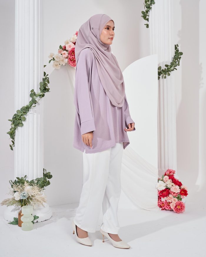 Ruby Baggy Top Ironless - Light Lavendar - Image 4
