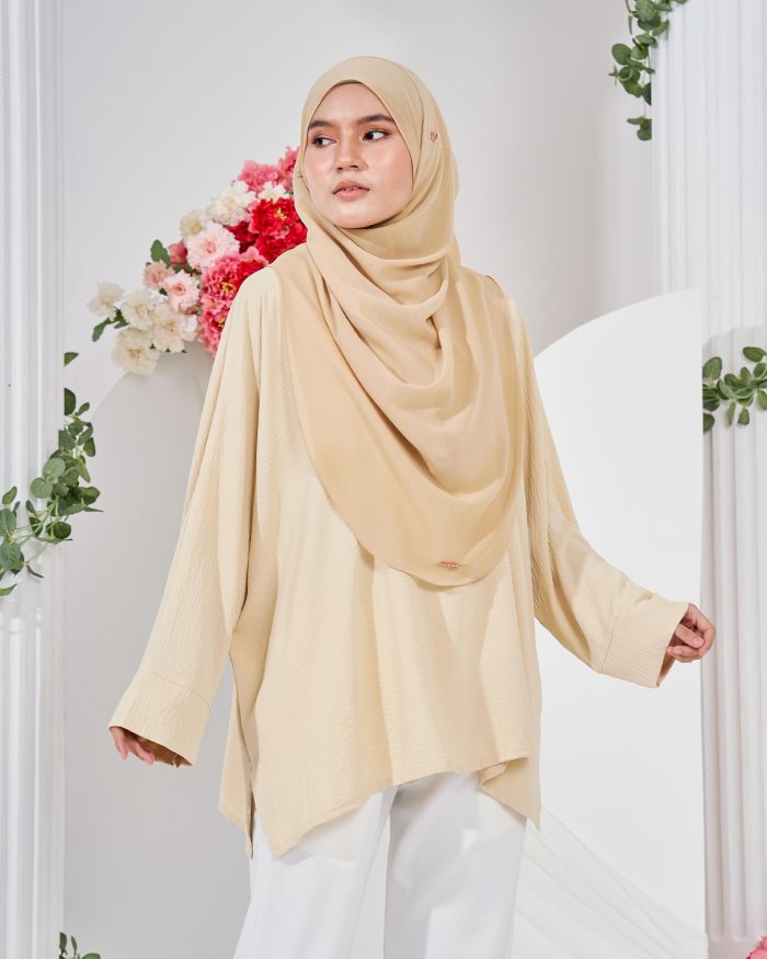 Ruby Baggy Top Ironless - Light Nude - Image 2